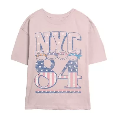 Teenage Mutant Ninja Turtles Tee Womens Crew Neck Short Sleeve Regular Fit Juniors Graphic T-Shirt