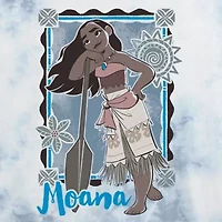 Cropped Womens Juniors Crew Neck Short Sleeve Regular Fit Princess Moana Graphic T-Shirt
