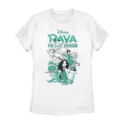 The Last Dragon Tee Womens Juniors Crew Neck Short Sleeve Regular Fit Raya Graphic T-Shirt