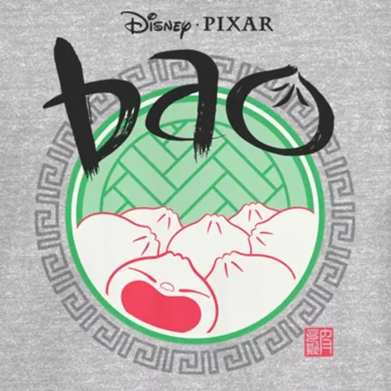 Pixar Bao Womens Juniors Crew Neck Short Sleeve Regular Fit Graphic T-Shirt