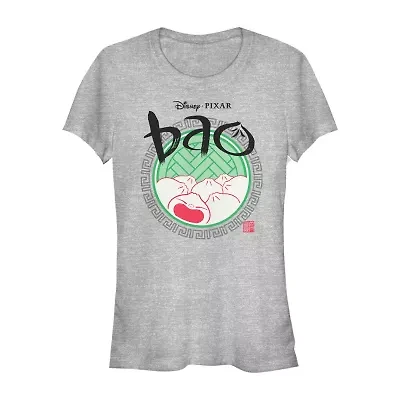 Pixar Bao Womens Crew Neck Short Sleeve Regular Fit Juniors Graphic T-Shirt