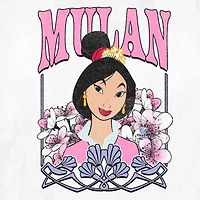 Disney Mulan Tee Womens Crew Neck Short Sleeve Regular Fit Princess Juniors Graphic T-Shirt