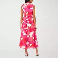 MSK Womens Sleeveless Floral Maxi Dress