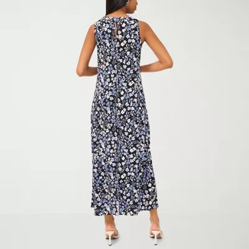 MSK Womens Sleeveless Floral Maxi Dress