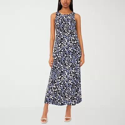 MSK Womens Sleeveless Floral Maxi Dress