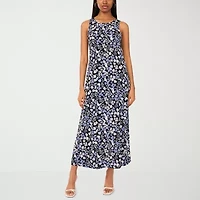 MSK Womens Sleeveless Floral Maxi Dress