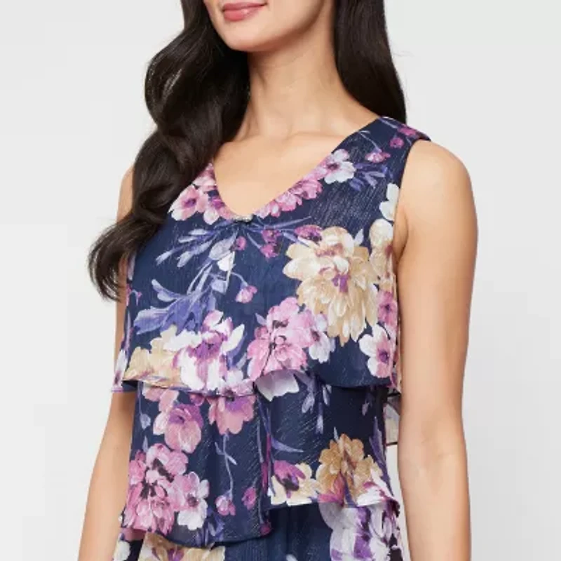 S. L. Fashions Womens Sleeveless Floral Shift Dress