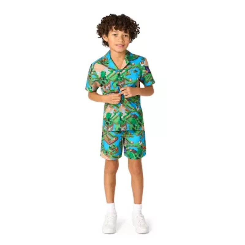 Opposuits Little Boys 2-pc. Minecraft Short Set