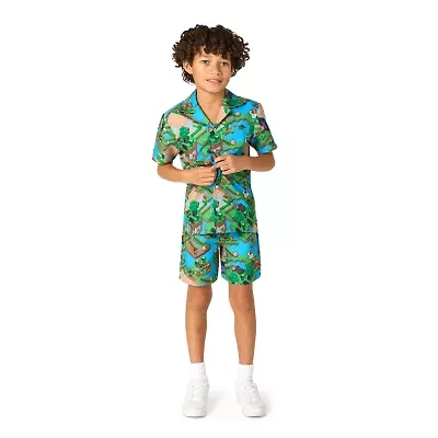 Opposuits Little Boys 2-pc. Minecraft Short Set