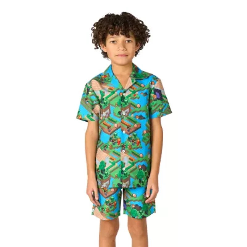 Opposuits Little Boys 2-pc. Minecraft Short Set