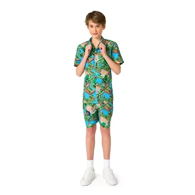 Opposuits Big Kid Boys 2-pc. Minecraft Short Set