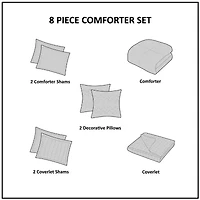 Madison Park Lexington 8-pc. Comforter and Coverlet Set