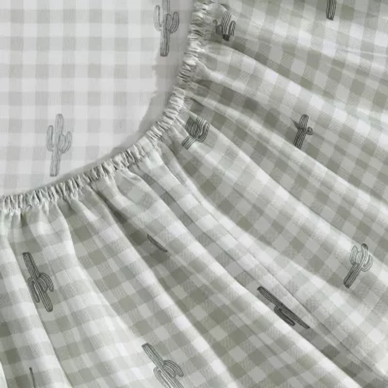 Wrangler Cactus Gingham Sheet Set