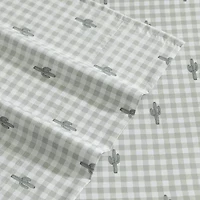 Wrangler Cactus Gingham Sheet Set