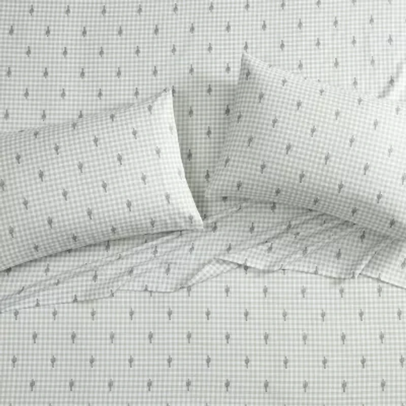 Wrangler Cactus Gingham Sheet Set