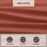 Eddie Bauer Solid Peached Percale Sheet Set
