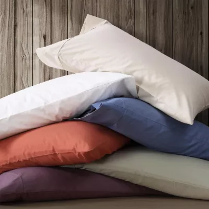 Eddie Bauer Solid Peached Percale Sheet Set