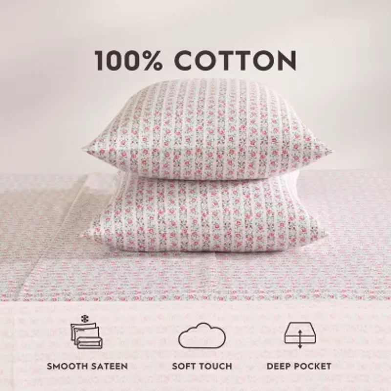 Laura Ashley Marta Stripe 300tc Sheet Set