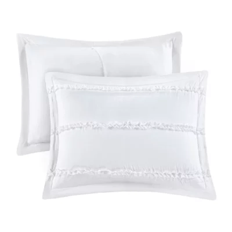 Madison Park Isabella 4-Pc Ruffle Quilt Set With Throw Pillow