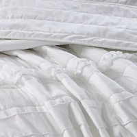 Madison Park Isabella 4-Pc Ruffle Quilt Set With Throw Pillow