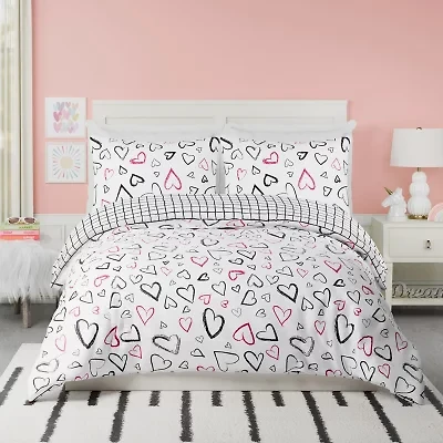 Urban Playground Roxy Hearts Reversible Comforter Set