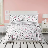 Urban Playground Roxy Hearts Reversible Comforter Set