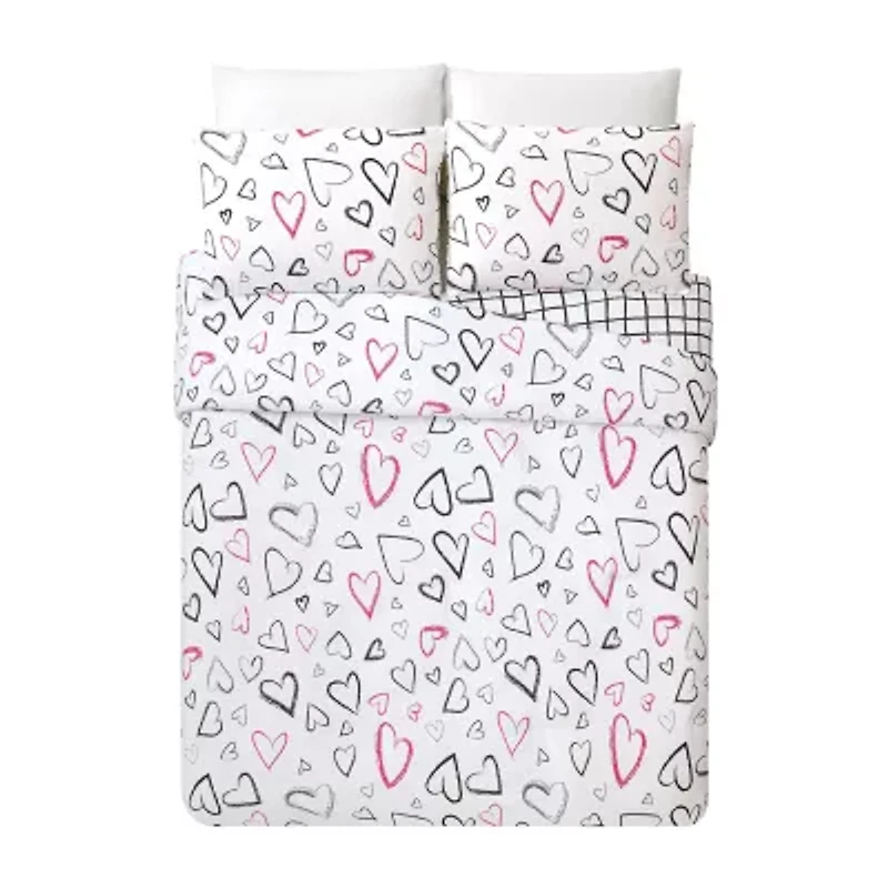 Urban Playground Roxy Hearts Reversible Comforter Set
