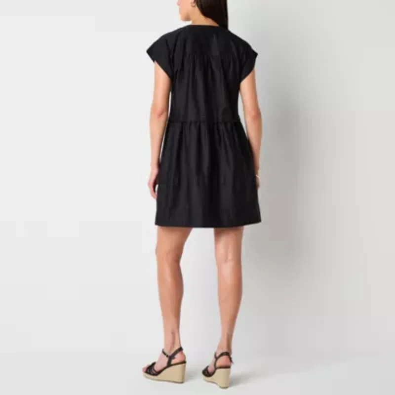 Isabel & Nina Womens Short Sleeve Shift Dress