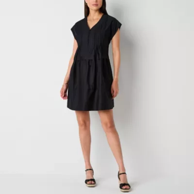 Isabel & Nina Womens Short Sleeve Shift Dress