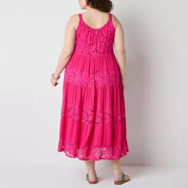 Robbie Bee Womens Sleeveless Plus Maxi Dress