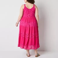 Robbie Bee Womens Sleeveless Maxi Dress Plus