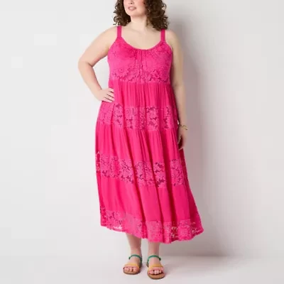 Robbie Bee Womens Sleeveless Maxi Dress Plus