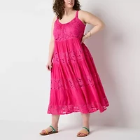 Robbie Bee Womens Sleeveless Maxi Dress Plus