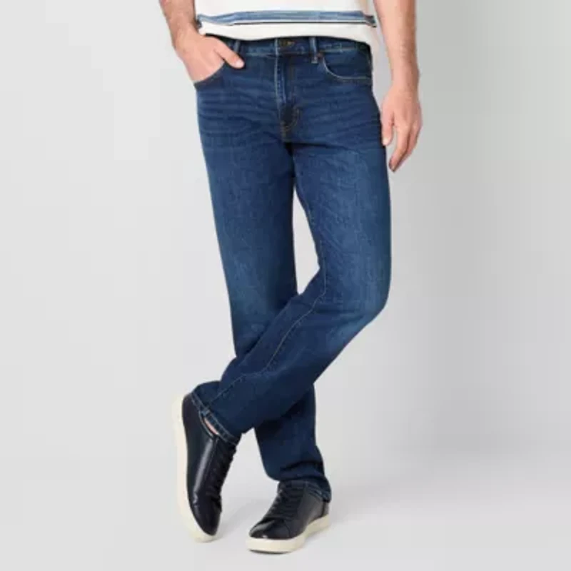 mutual weave Vintage Straight Mens Stretch Fabric Leg Jean