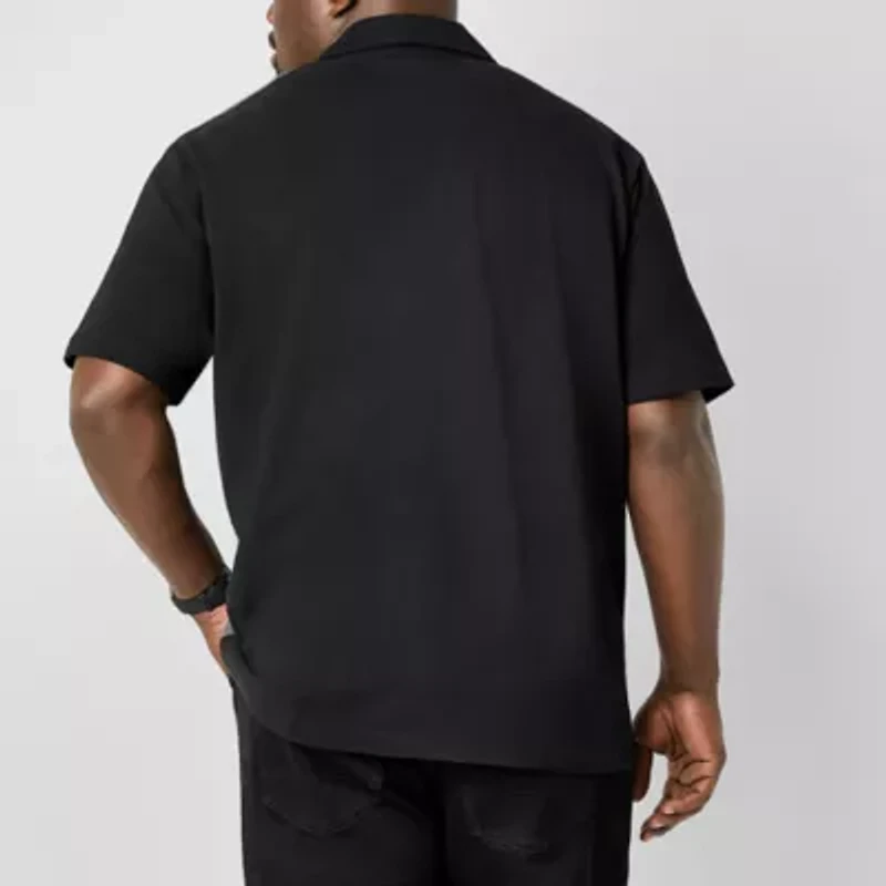 Shaquille O'Neal XLG Mens Short Sleeve Big and Tall Camp Shirt