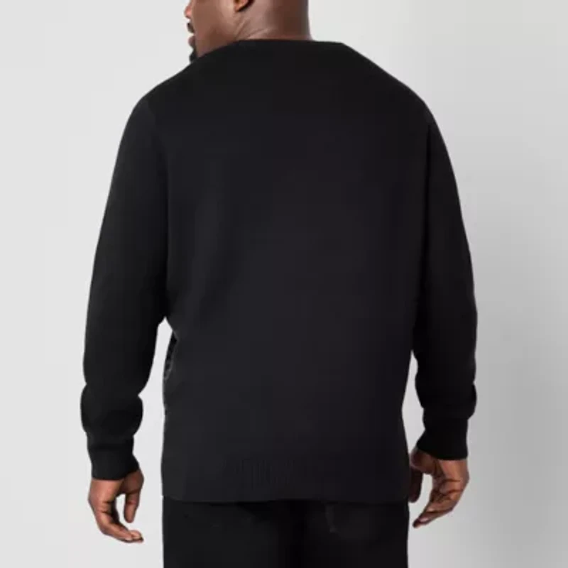 Shaquille O'Neal XLG Big and Tall Mens Crew Neck Long Sleeve Pullover Sweater