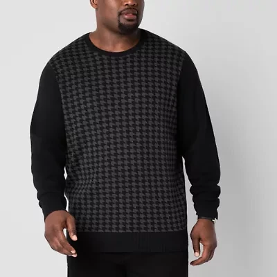 Shaquille O'Neal XLG Big and Tall Mens Crew Neck Long Sleeve Pullover Sweater