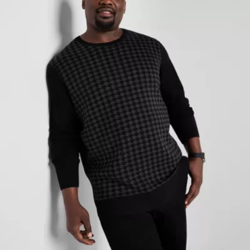 Shaquille O'Neal XLG Big and Tall Mens Crew Neck Long Sleeve Pullover Sweater