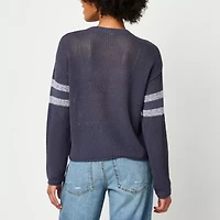 Arizona Juniors Womens Crew Neck Long Sleeve Pullover Sweater