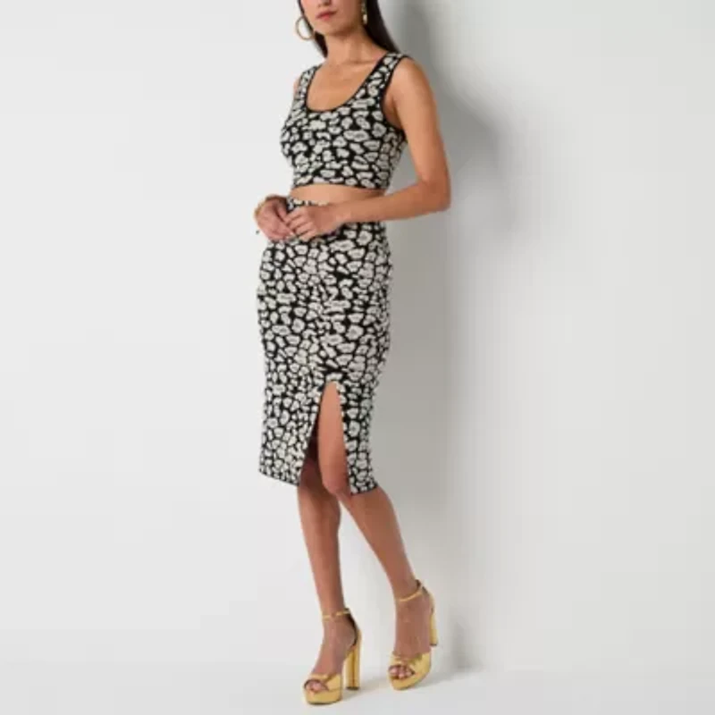 Bold Elements Womens Midi Pencil Skirt