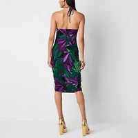 Bold Elements Womens Floral Bodycon Dress