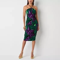 Bold Elements Womens Floral Bodycon Dress