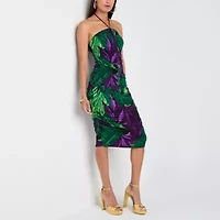Bold Elements Womens Floral Bodycon Dress