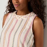 St. John's Bay Womens Crew Neck Sleeveless Shell