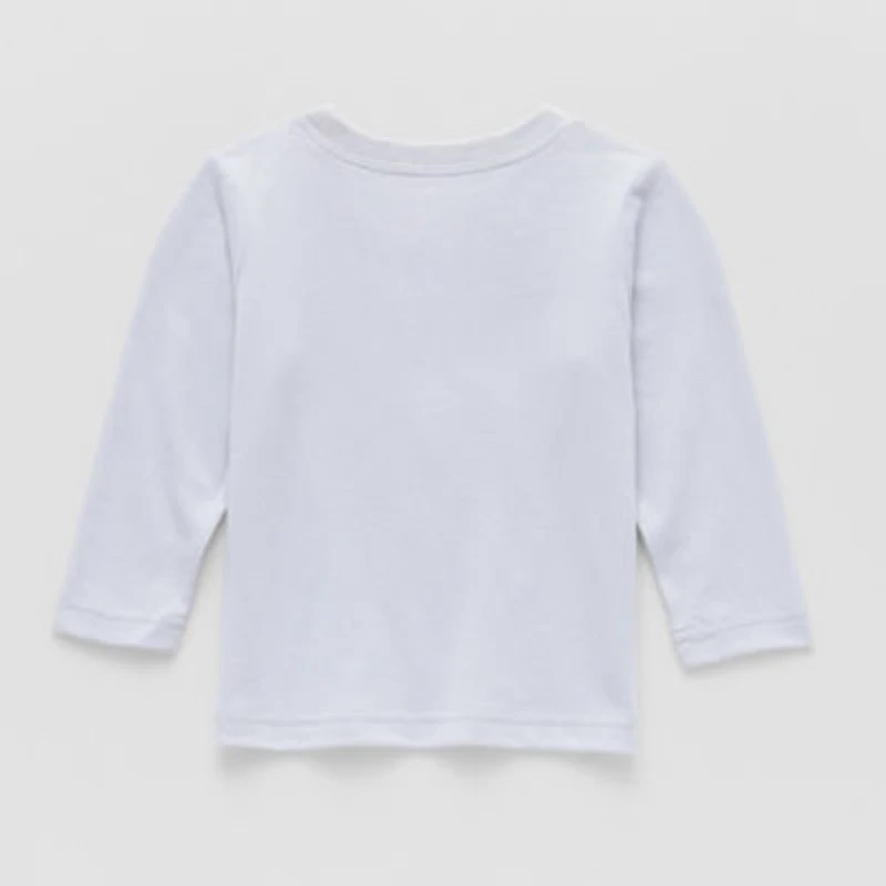 Okie Dokie Baby Boys Round Neck Long Sleeve Regular Fit Graphic T-Shirt