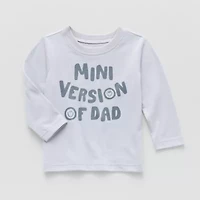 Okie Dokie Baby Boys Round Neck Long Sleeve Regular Fit Graphic T-Shirt