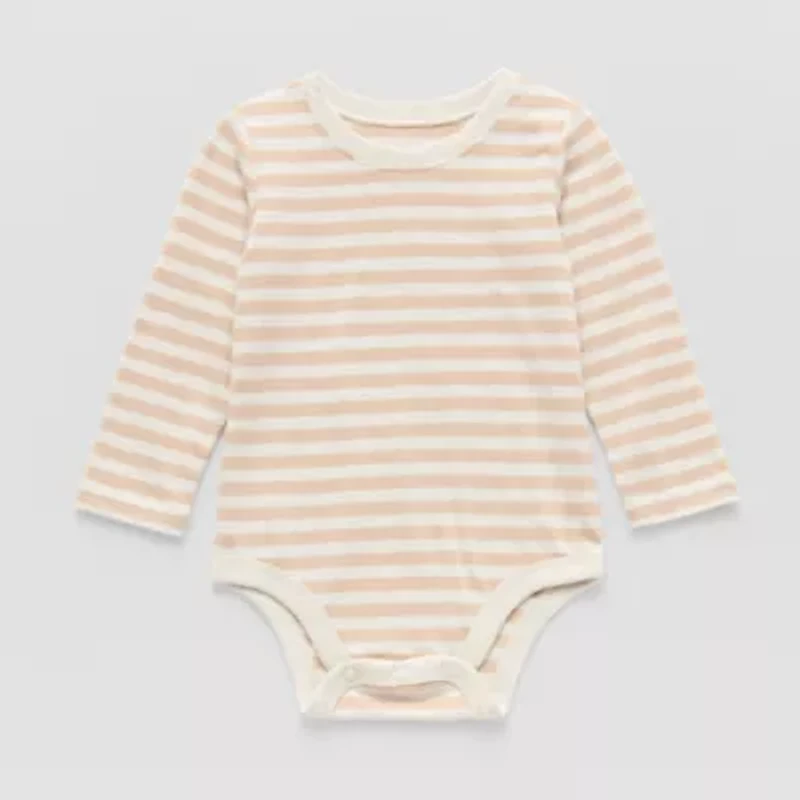 Okie Dokie Baby Boys Round Neck Long Sleeve Bodysuit