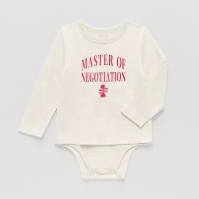 Okie Dokie Toddler Boys Adjustable Features Bodysuit Closure Adaptive Crew Neck Long Sleeve