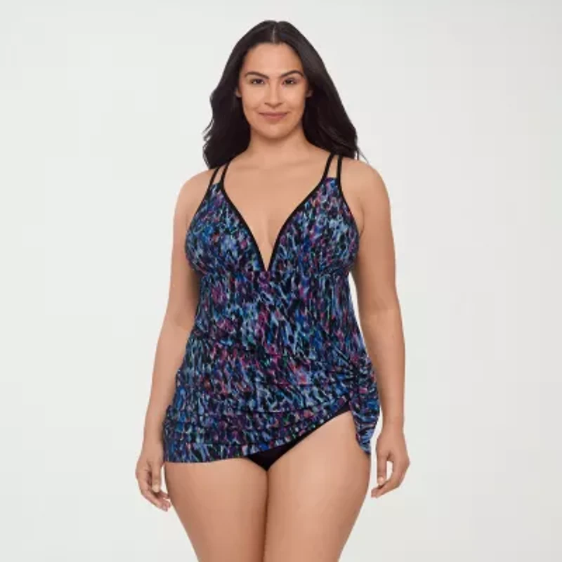Trimshaper Womens Animal Plus Swim Dress