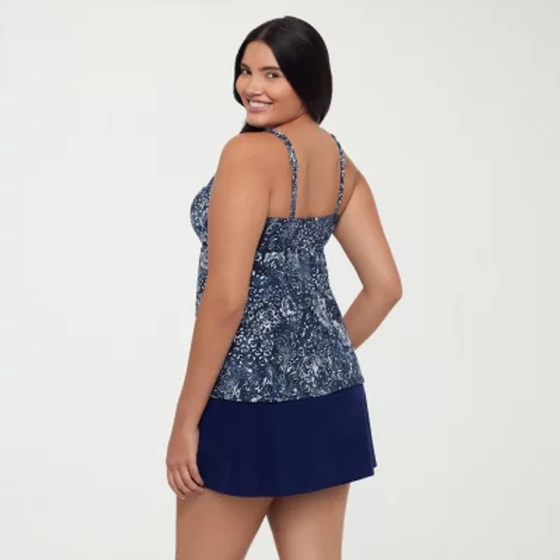 Trimshaper Womens Paisley Tankini Swimsuit Top